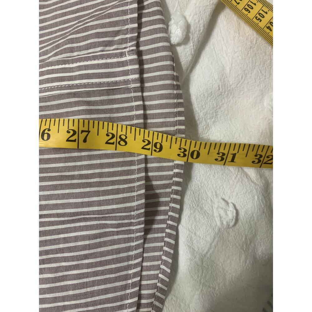 NWT Express Boyfriend Women's Long Sleeve Button Up Striped Embroidered Shirt L - Picture 4 of 8